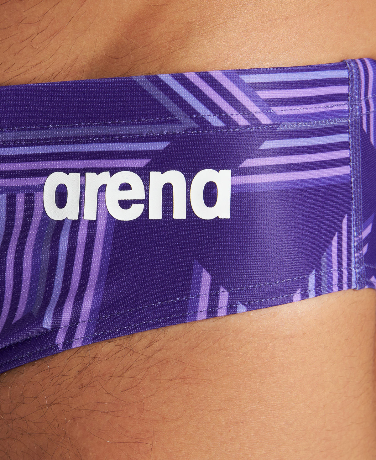 Arena Men's Puzzled Brief Swimsuit - Black/Purple - FINAL SALE