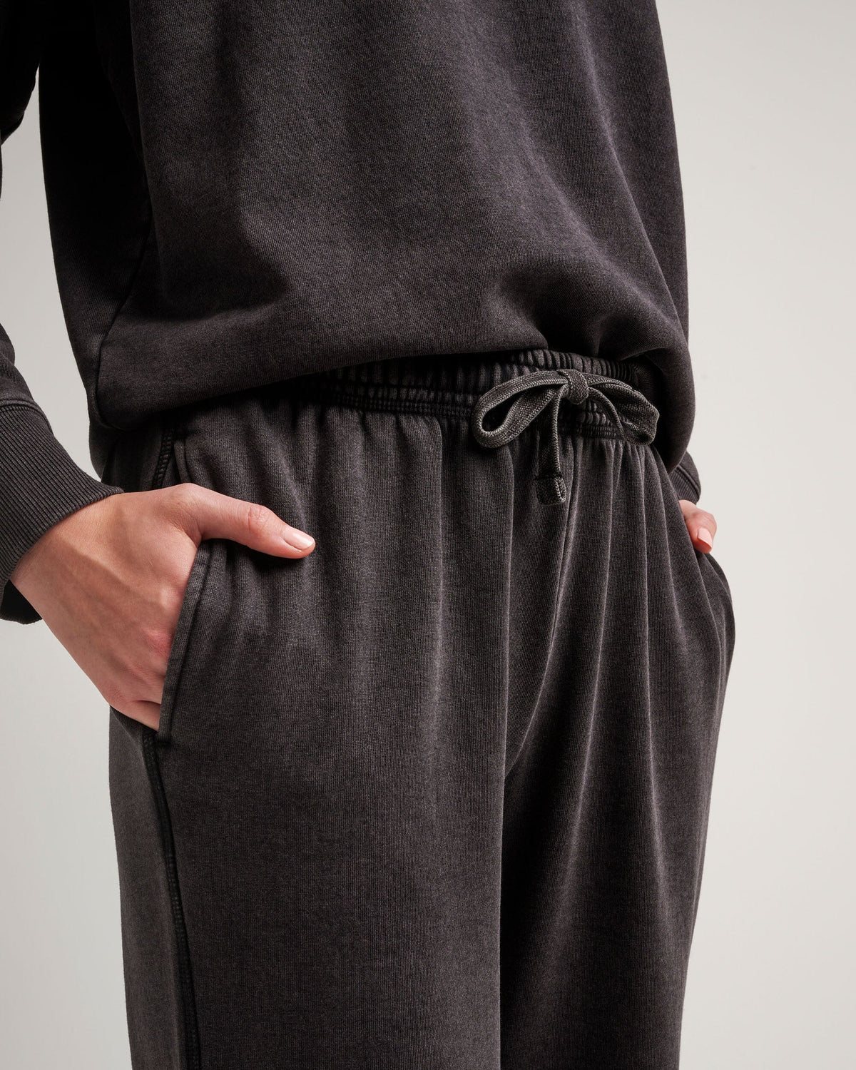 Womens Recycled Fleece Classic Sweatpant - Recycled Fleece - Mineral Black