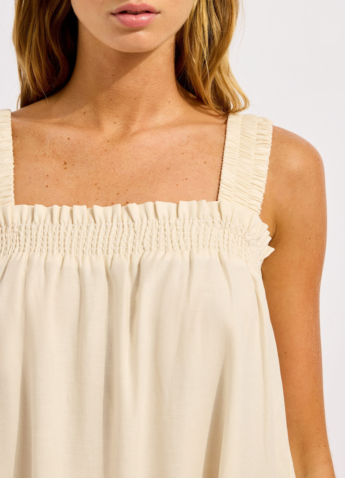 Gathered Band Mini Dress