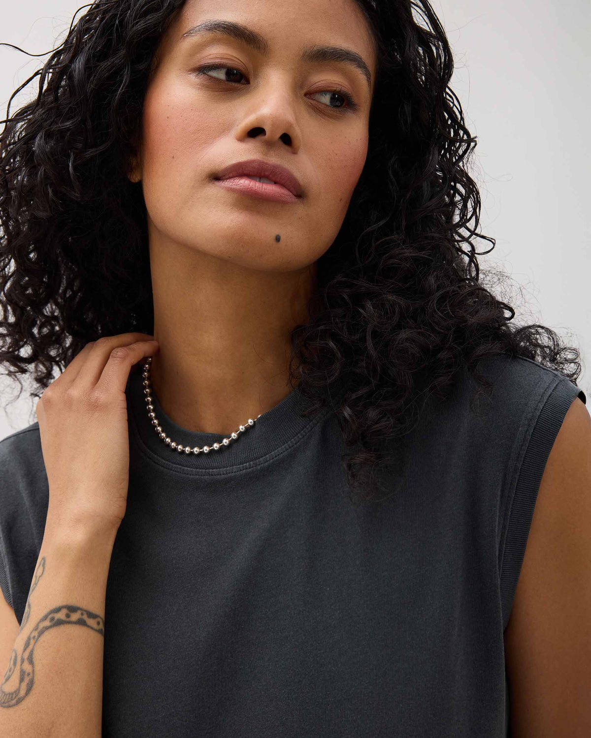 Womens Relaxed Muscle Dress - Pigment Dye Jersey - Stretch Limo