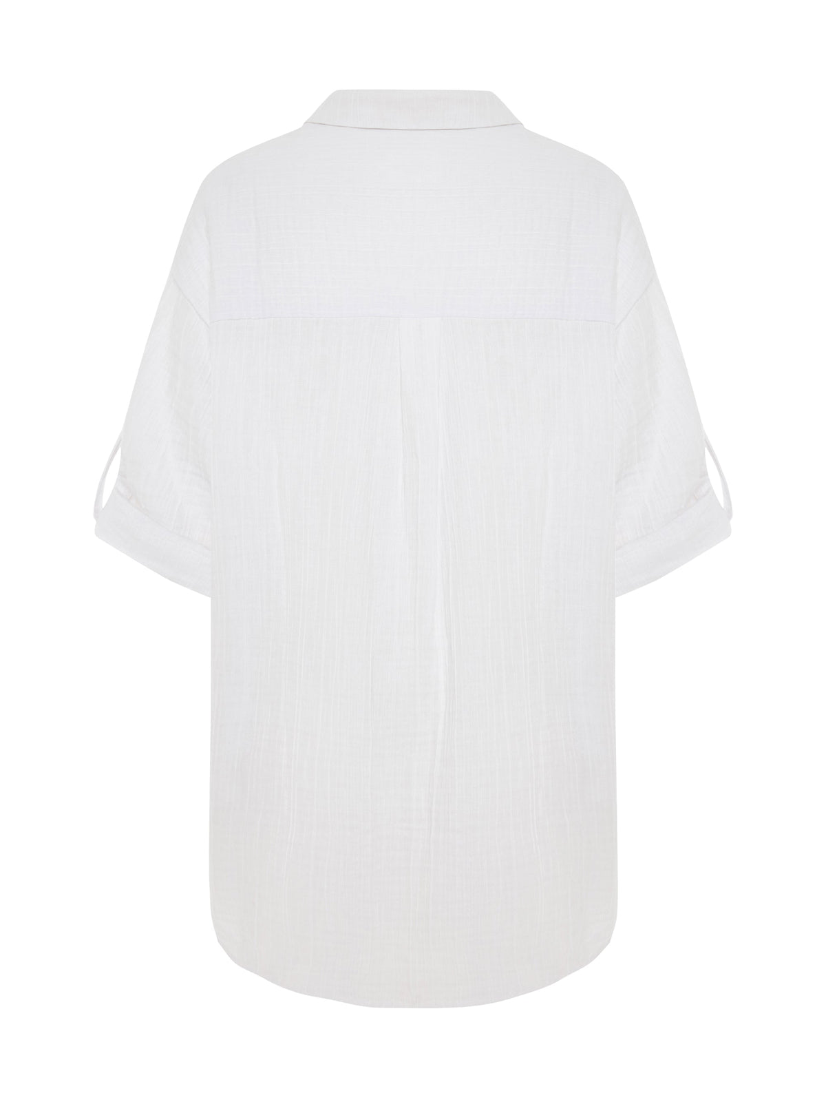 Kaya Oversized Shirt Dress - White
