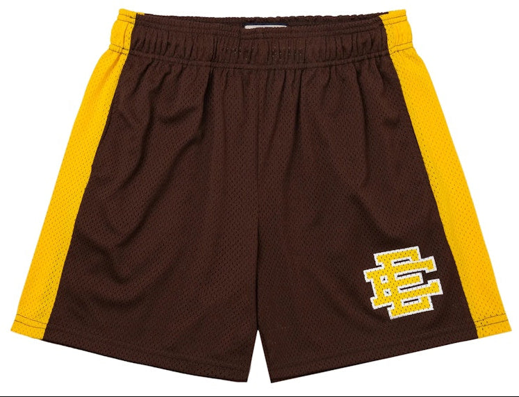 Eric Emanuel Men's Ee Basic Short Chocolate/Athletic Gold Fw22