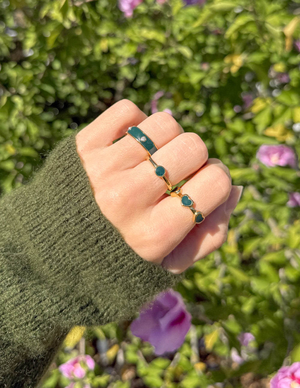Elevated Faith Jade Ring Set