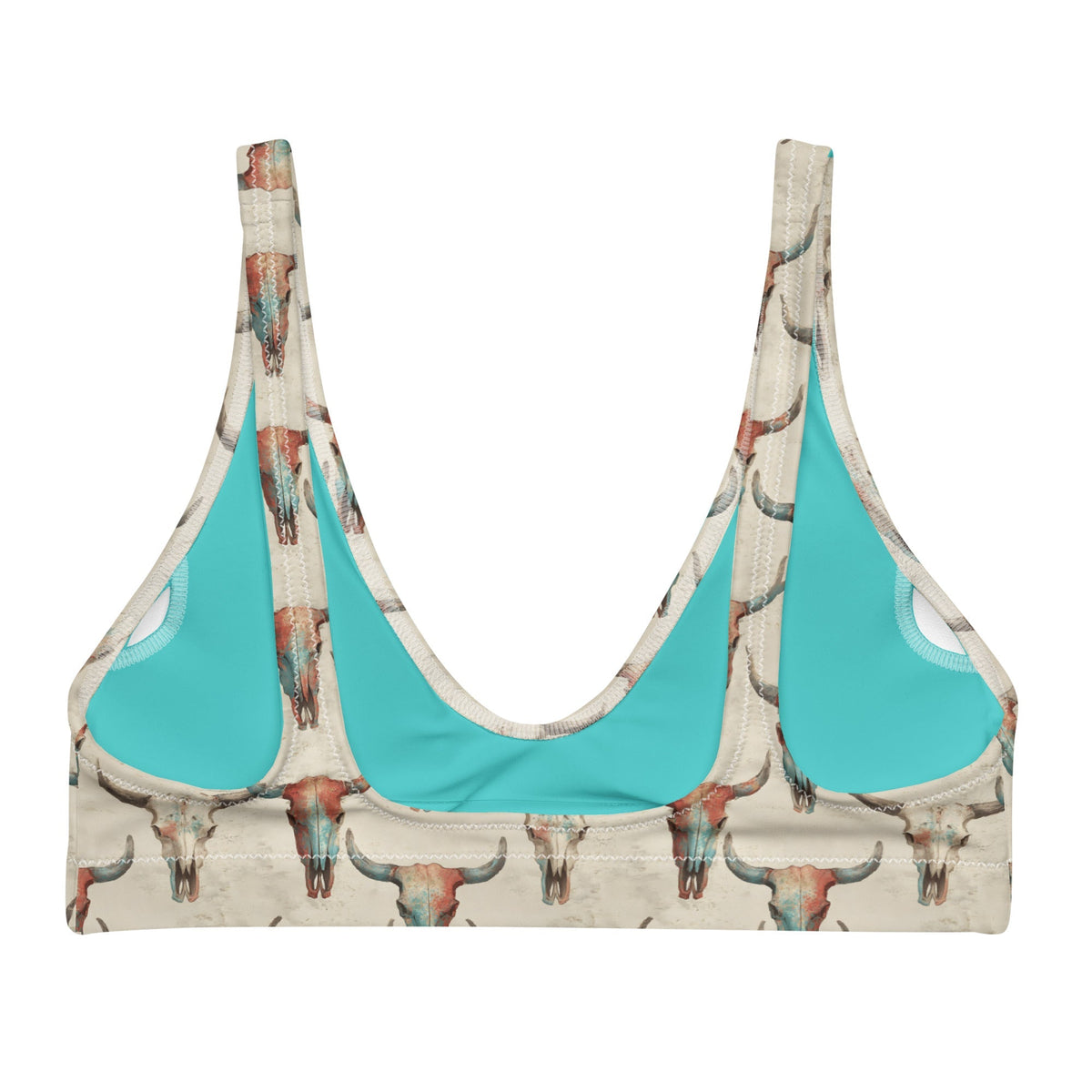 Baha Ranch Yeehaw Bullhead Skulls Bikini Top