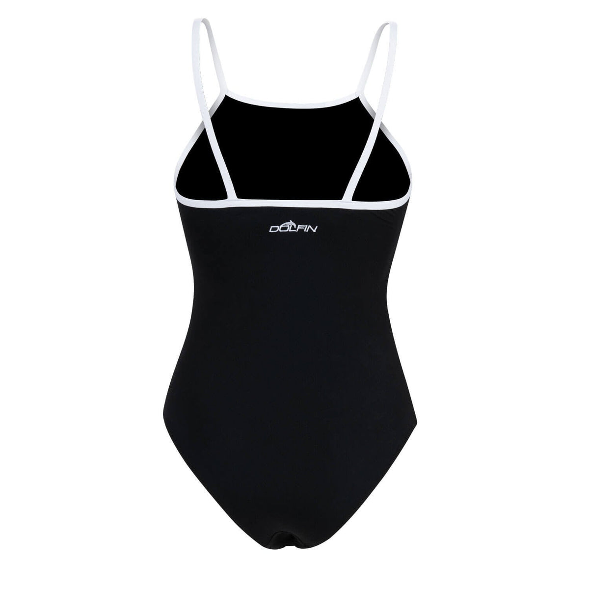 Dolfin Straight Back Moderate Lap Suit One Piece Swimsuit - Black - FINAL SALE