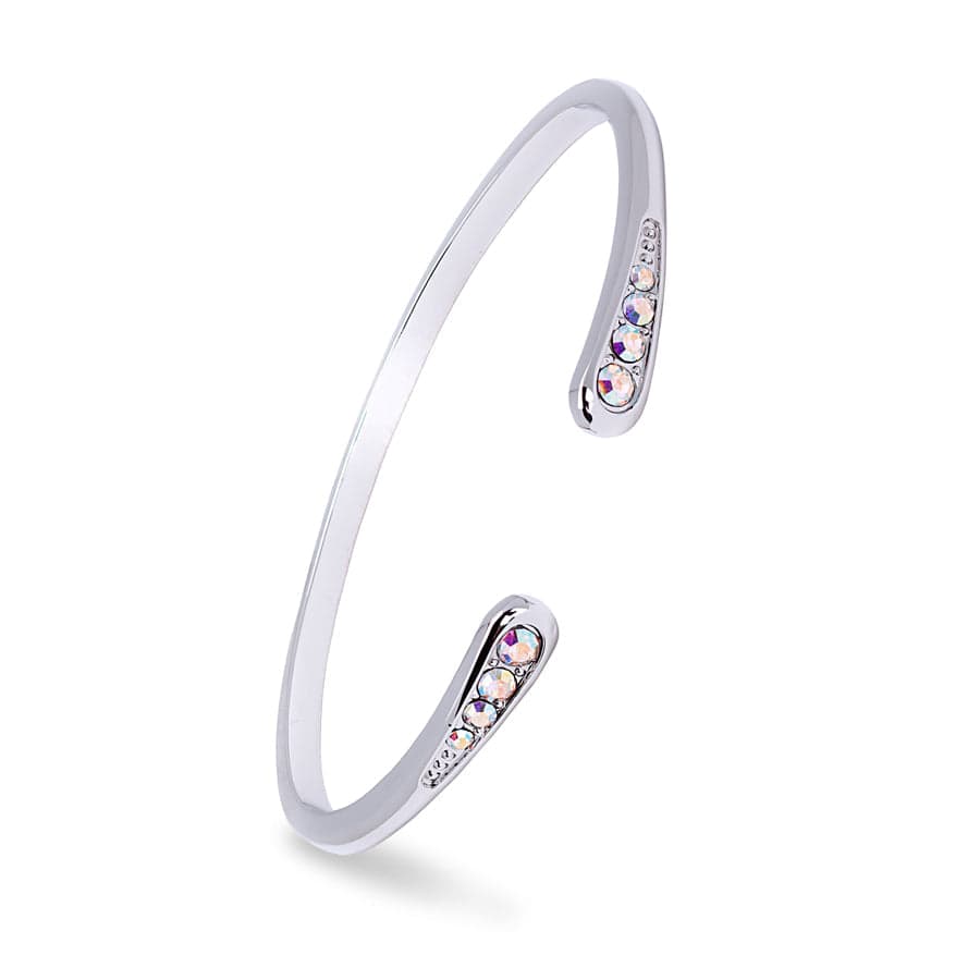 Ab Swarovski Crystal Teardrop Bangle Bracelet