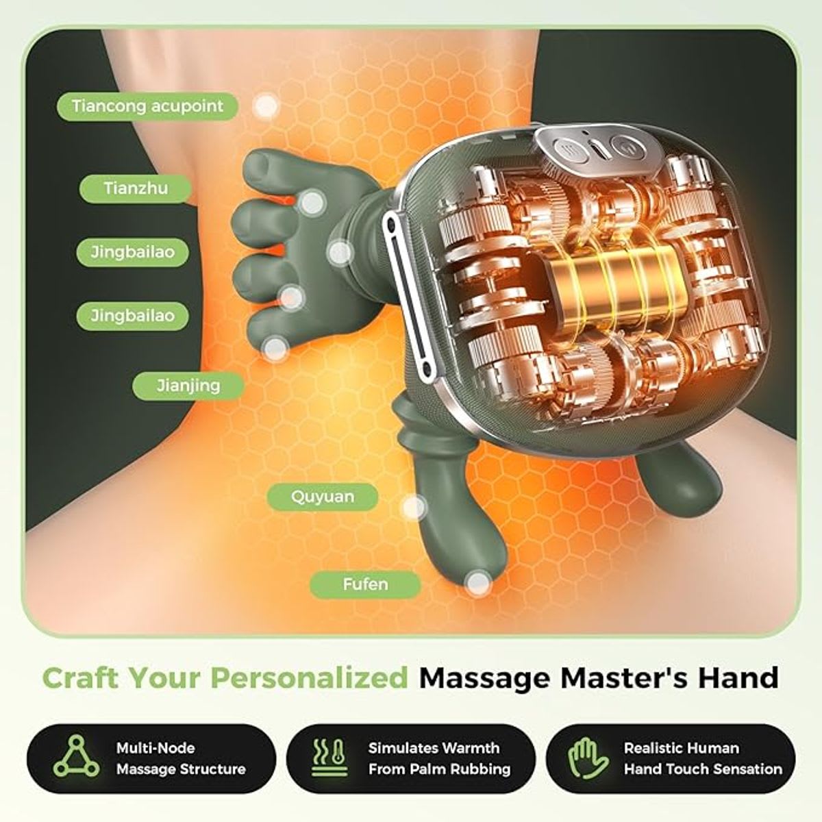 Ergonomic Neck & Shoulder Massager with Heat