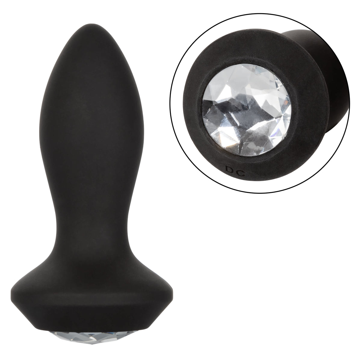 CalExotics Power Gem Vibrating Petite Crystal Probe - Black