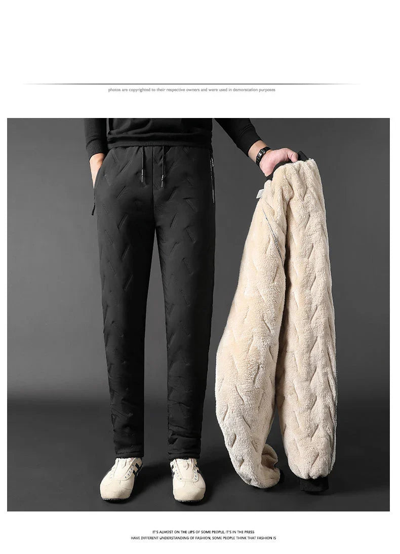 Men’s Winter Plush Fleece Pants – Ultra Warm Thermal Joggers