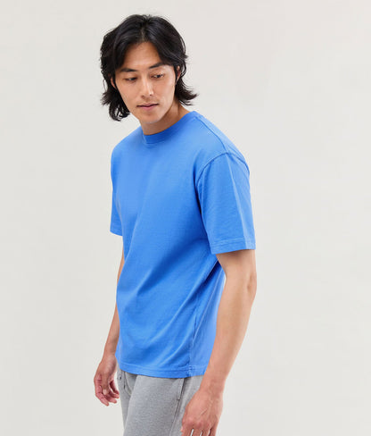 Mens Relaxed Short Sleeve Tee - Pigment Dye Jersey - Pop Blue