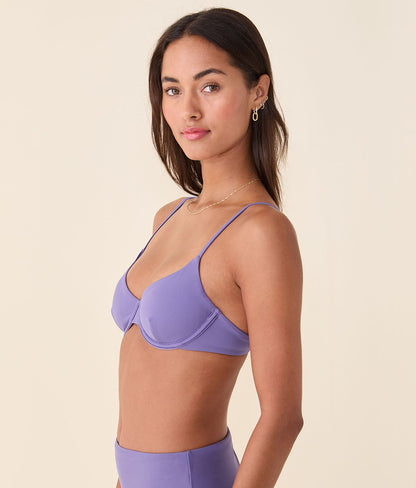 The Bermuda Bikini Top - Eco Nylon - Amethyst