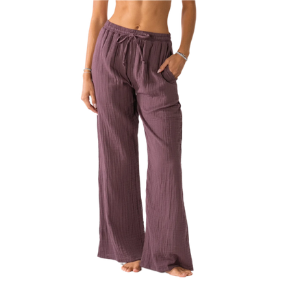 Lotus and Luna Wide Leg Cabana Pants - Lunar Sky