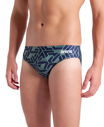 Arena Men's Escape Brief Swimsuit - Team Blue/Green - FINAL SALE