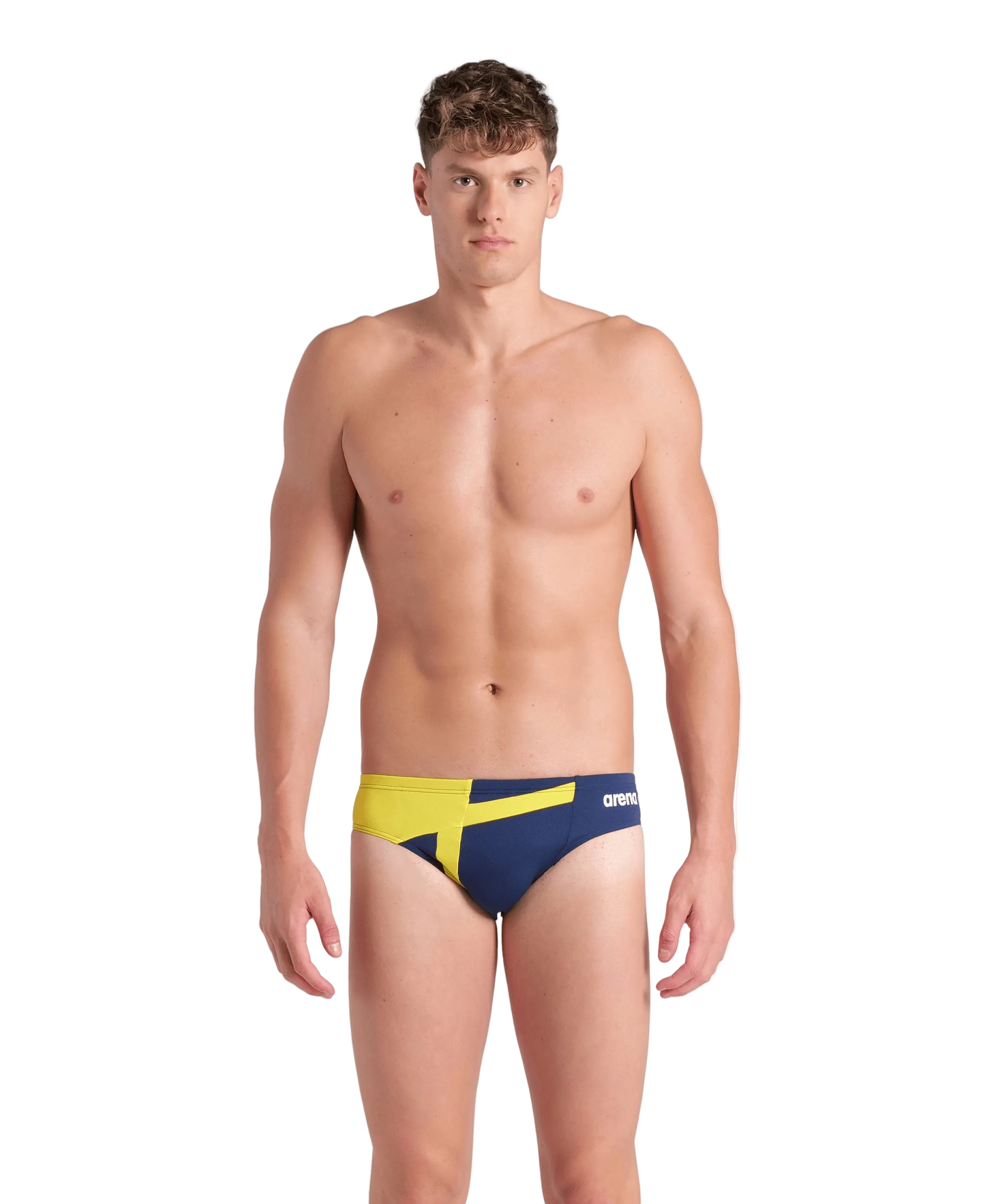 Arena Men's Diamond Brief Swimsuit - Navy/Yellow