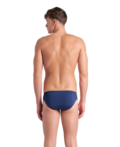 Arena Men's Diamond Brief Swimsuit - Navy/Yellow