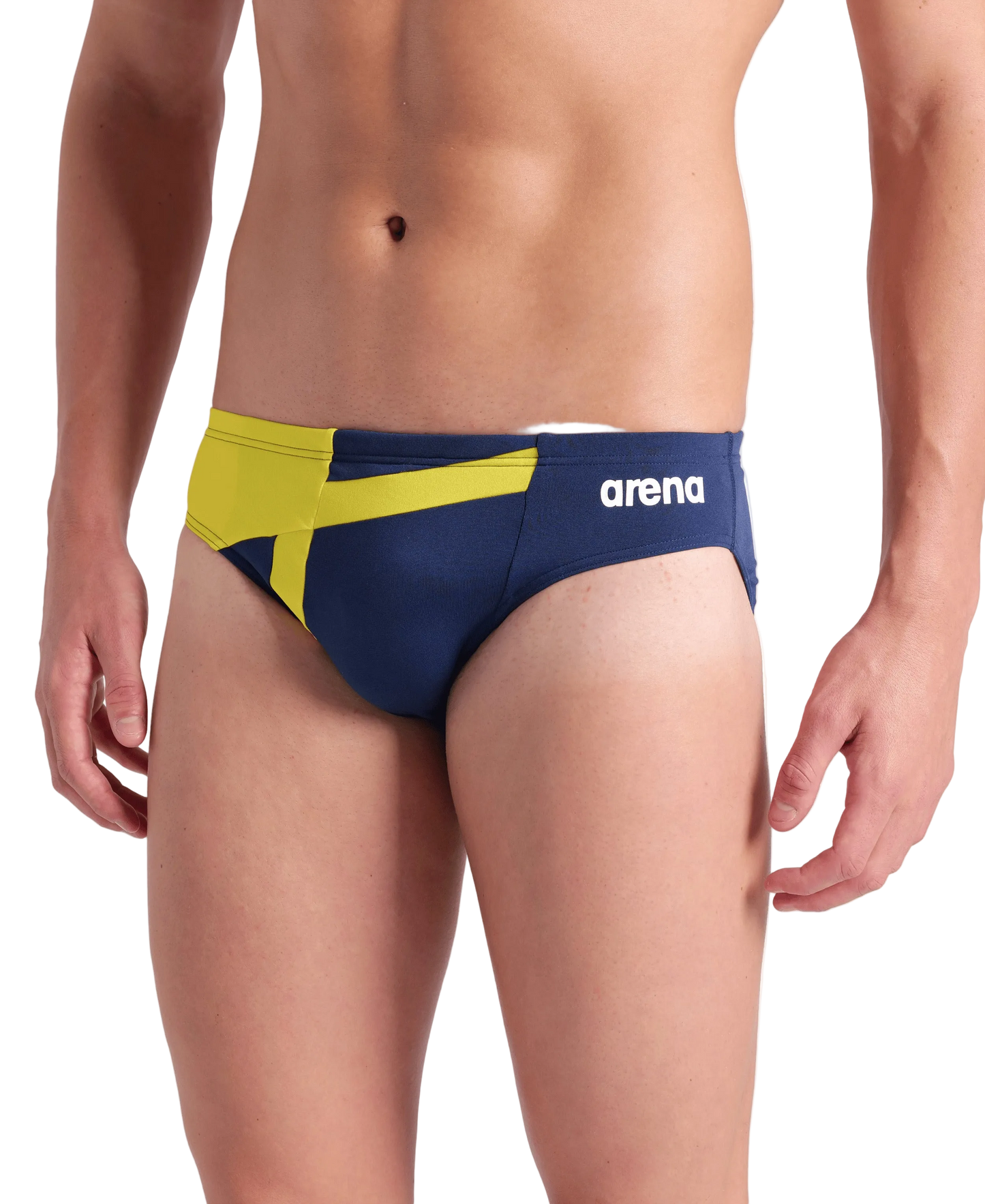 Arena Men's Diamond Brief Swimsuit - Navy/Yellow