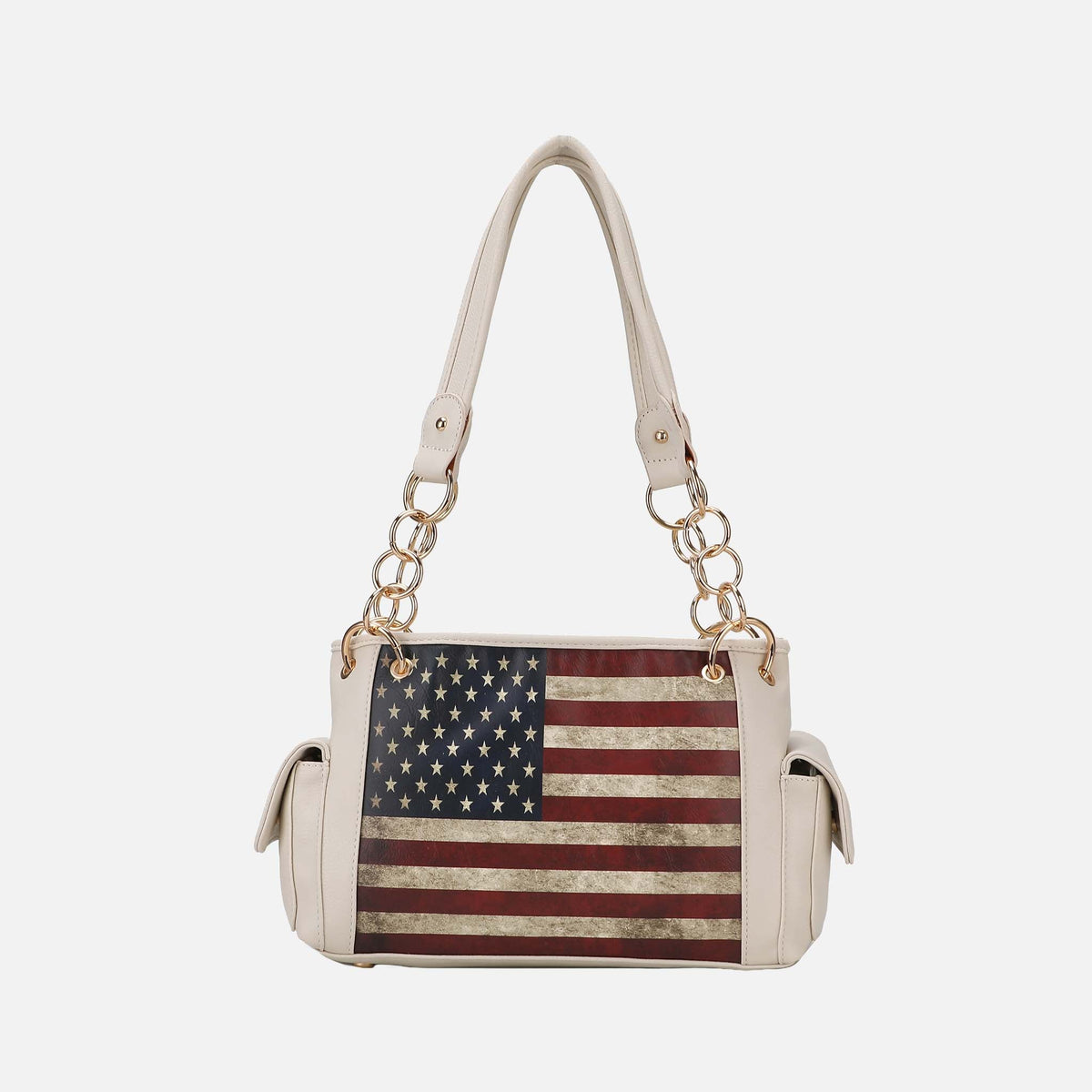 Alaina Printed Flag Shoulder Bag