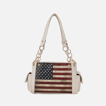 Alaina Printed Flag Shoulder Bag