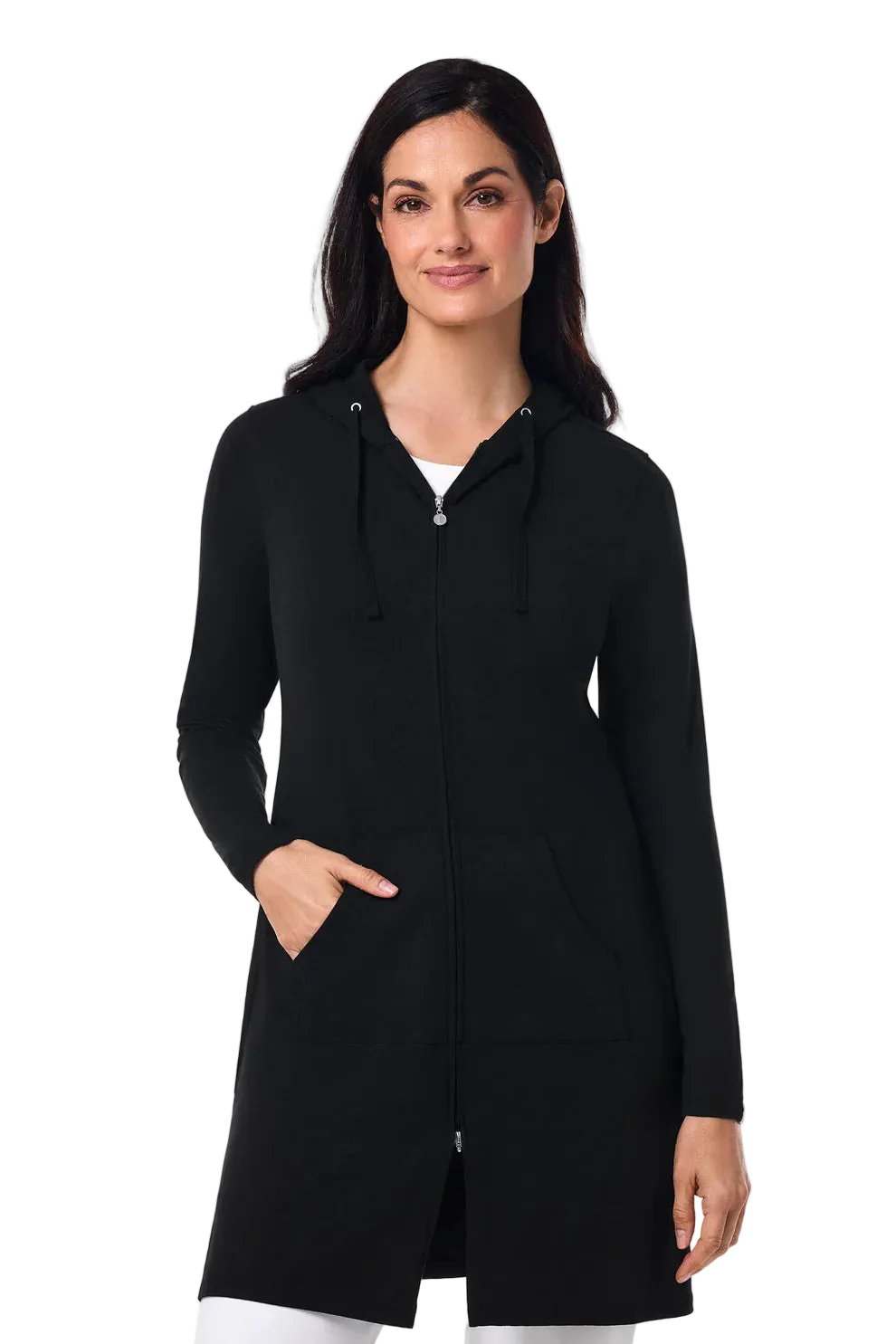 Coolibar Cabana Hoodie Coverup UPF 50+ - Black