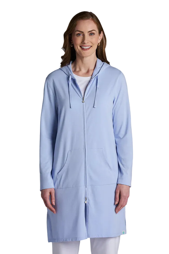 Coolibar Cabana Hoodie Coverup UPF 50+ - Periwinkle