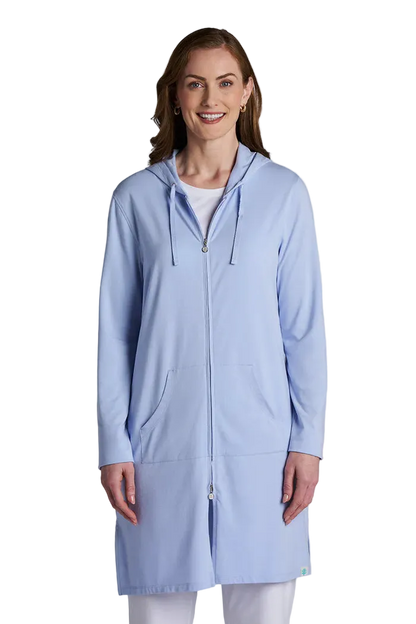 Coolibar Cabana Hoodie Coverup UPF 50+ - Periwinkle
