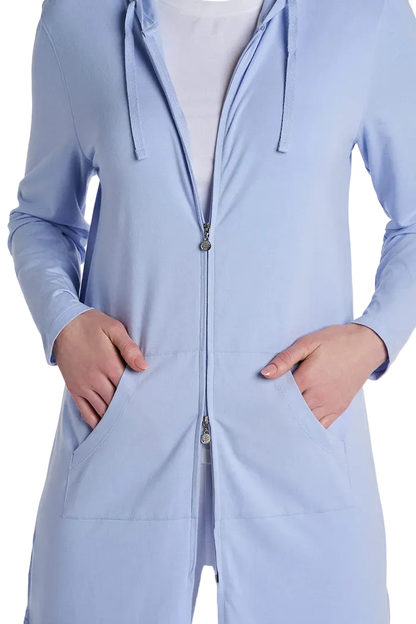 Coolibar Cabana Hoodie Coverup UPF 50+ - Periwinkle
