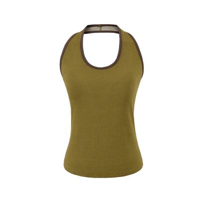 Sleeveless slim fit top