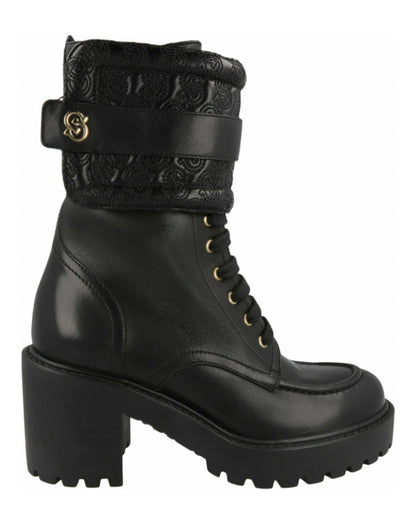 Ferragamo Shiraz Leather Combat Boots