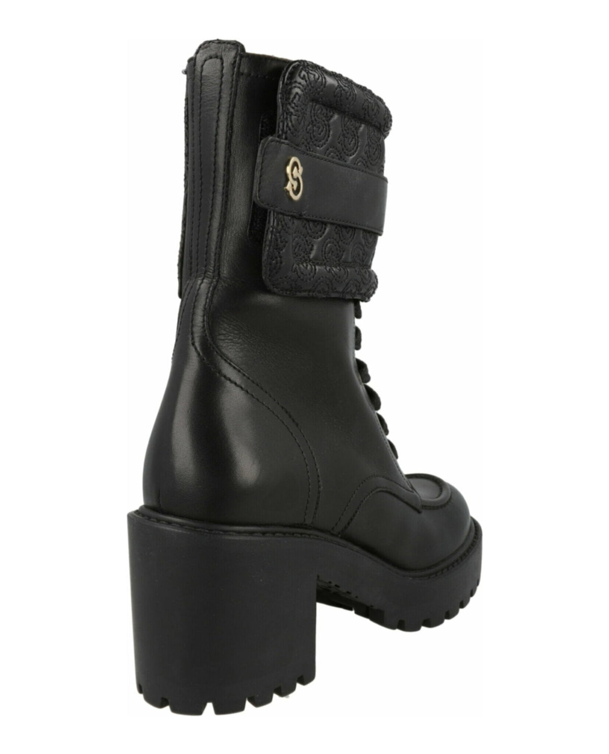 Ferragamo Shiraz Leather Combat Boots
