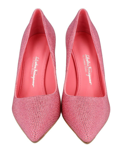 Ferragamo Ilary X5 Crystal Embellished Pumps