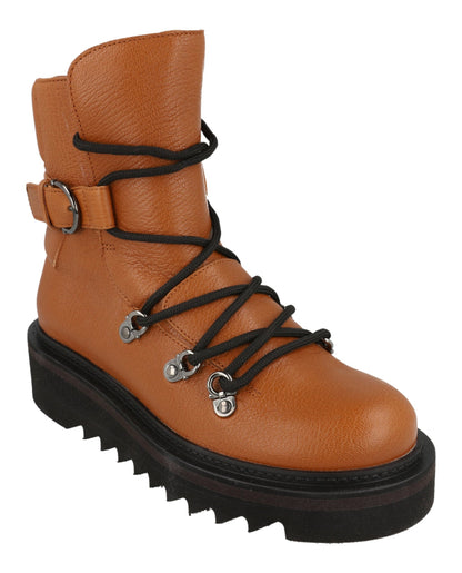 Ferragamo Elimo Lace-Up Leather Boots