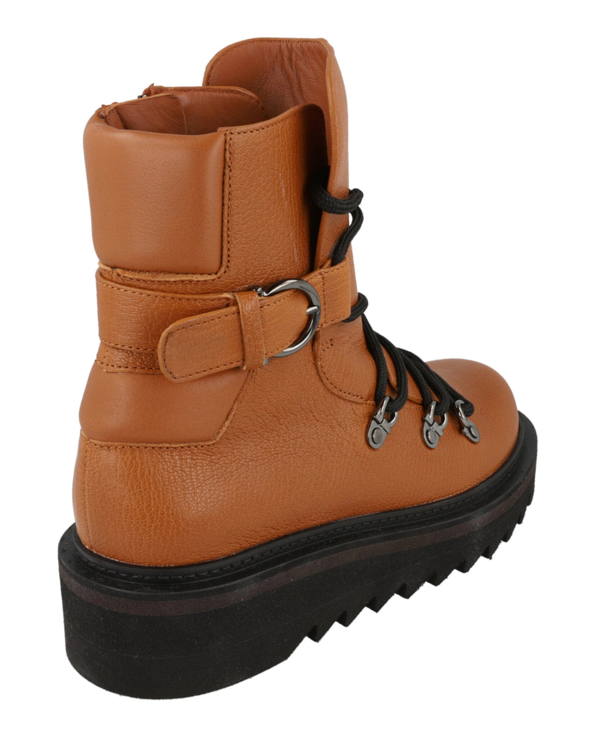 Ferragamo Elimo Lace-Up Leather Boots