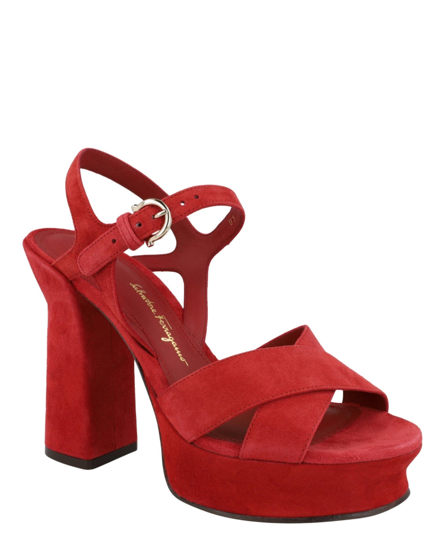 Ferragamo Sonya Suede Platform Sandals