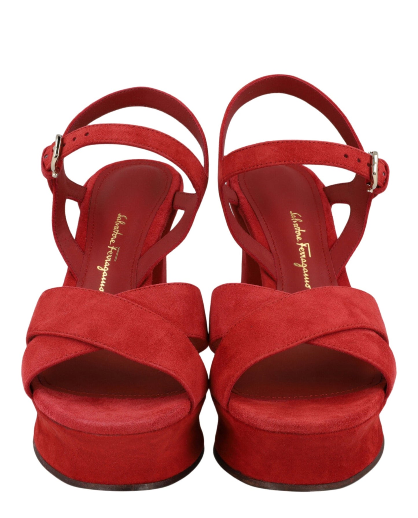 Ferragamo Sonya Suede Platform Sandals