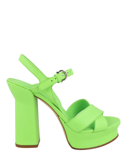 Ferragamo Sonya Leather Platform Sandals