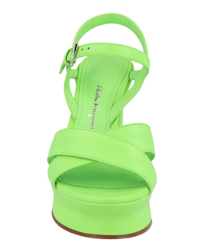 Ferragamo Sonya Leather Platform Sandals