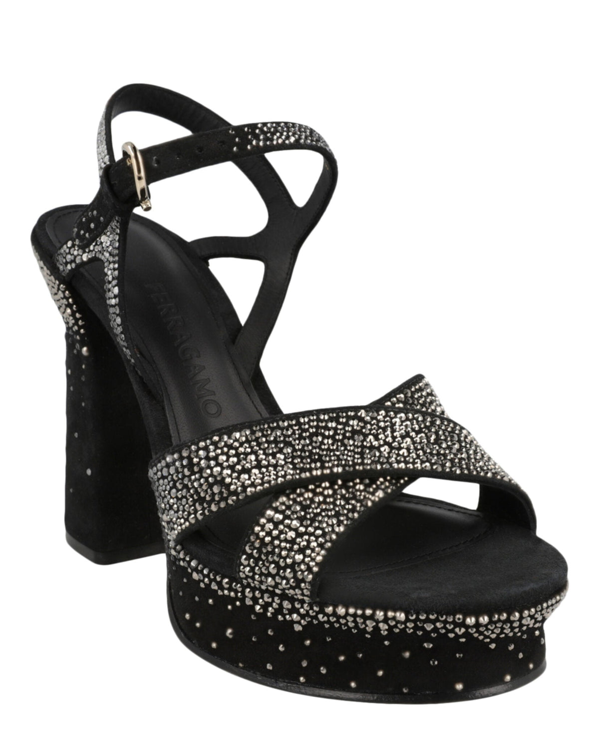 Ferragamo Sonya Suede Platform Sandals