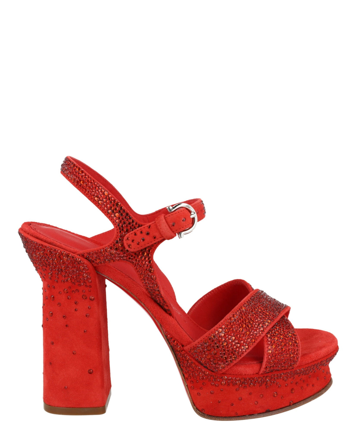 Ferragamo Sonya Suede Platform Sandals