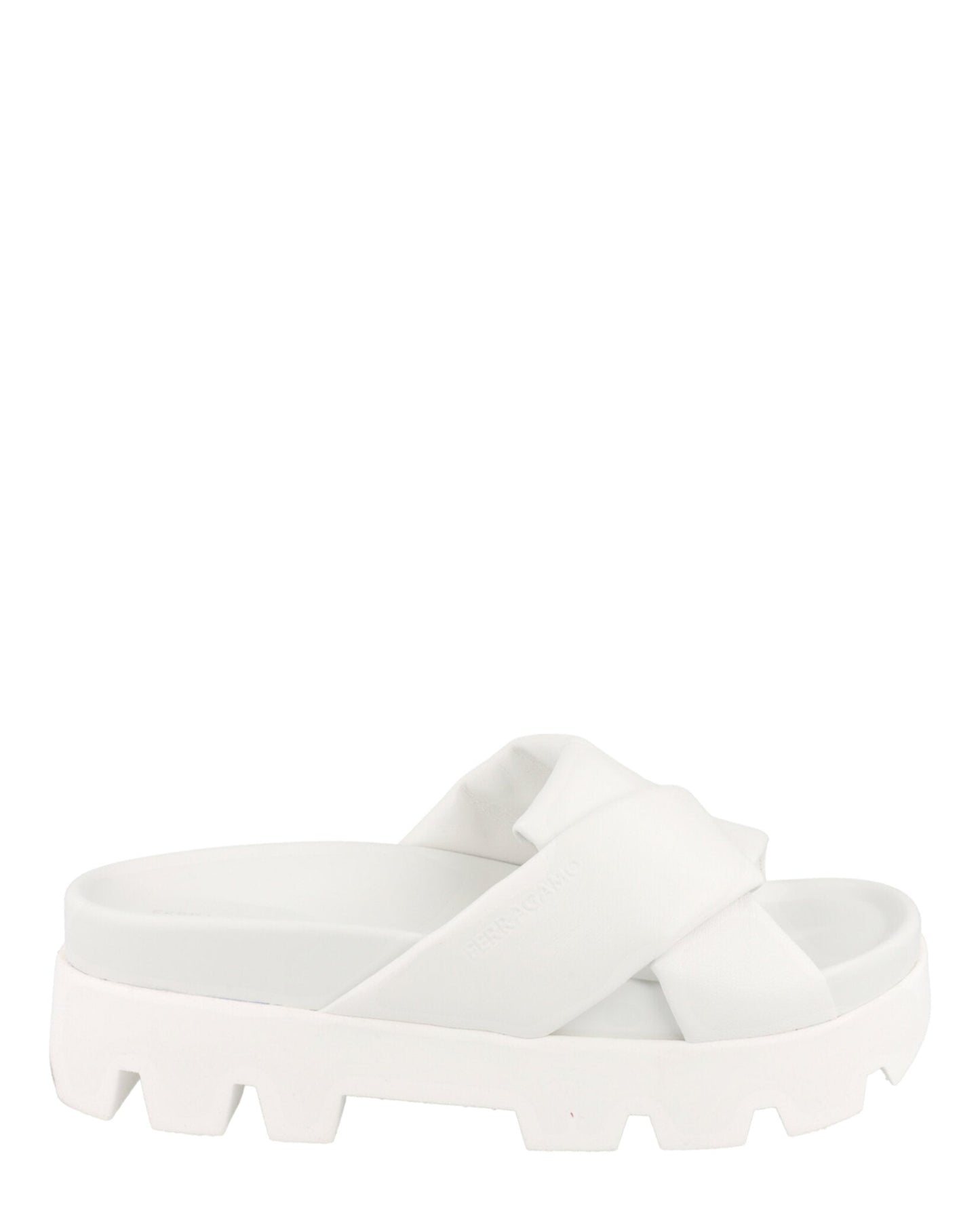 Ferragamo Air Lug Leather Slides
