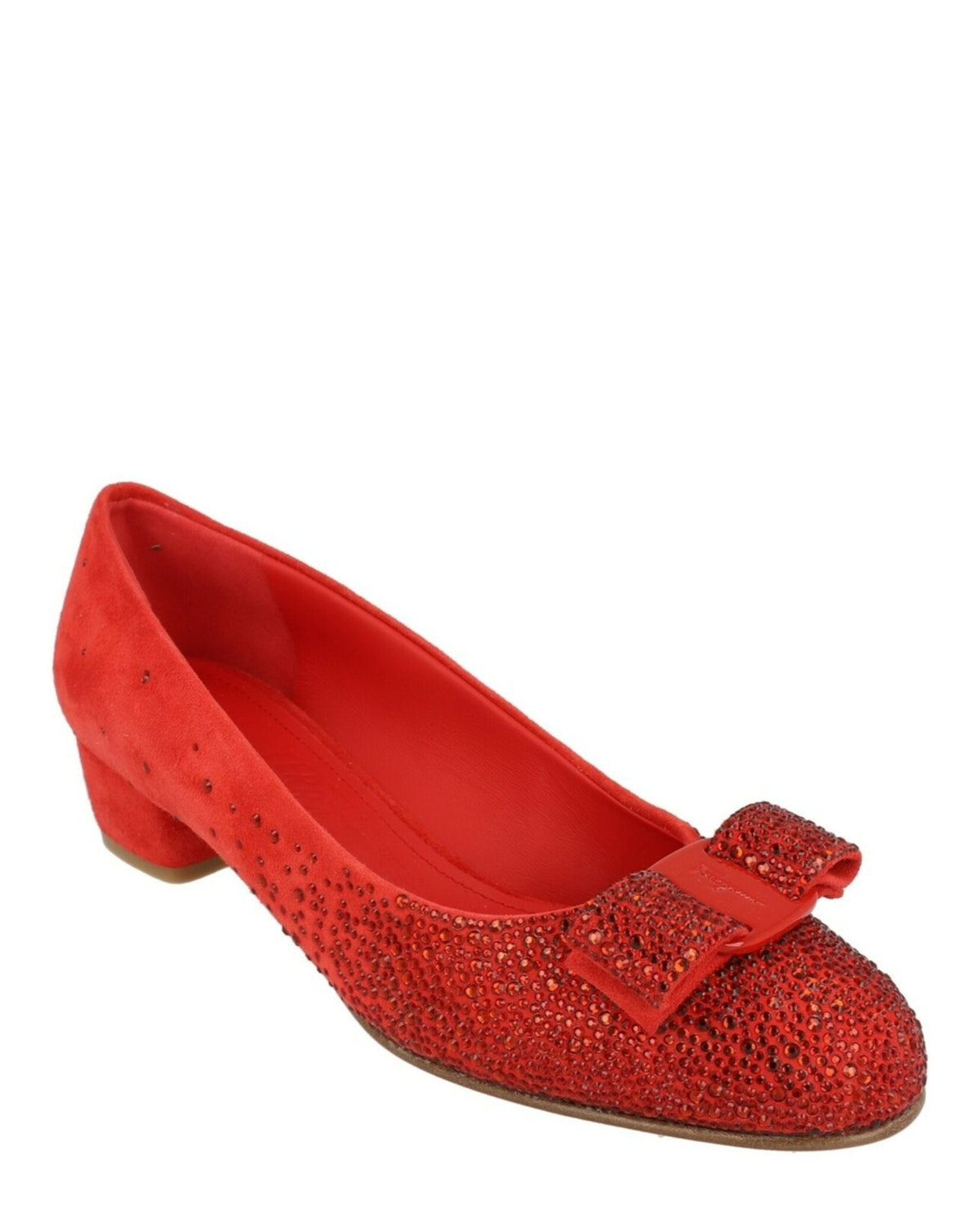 Ferragamo Vara Crystal-Embellished Pumps - Narrow Width