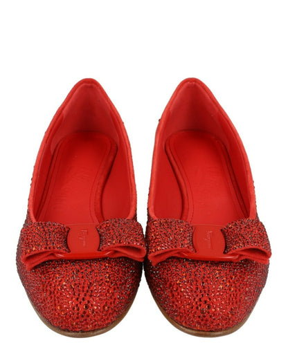 Ferragamo Vara Crystal-Embellished Pumps - Narrow Width