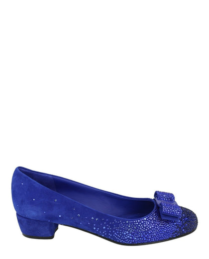 Ferragamo Vara Crystal-Embellished Pumps - Narrow Width