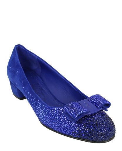 Ferragamo Vara Crystal-Embellished Pumps - Narrow Width