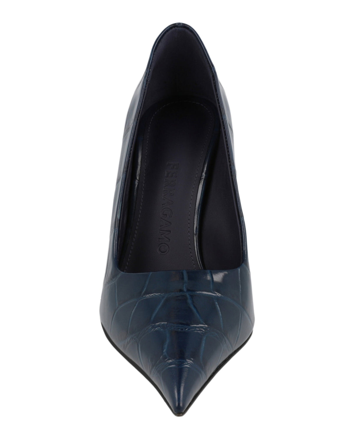 Ferragamo Eva X5 Croc Embossed Pumps