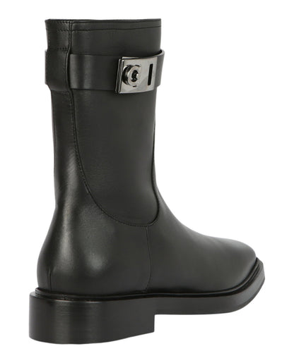 Ferragamo Hug Buckle Ankle Boots