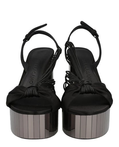 Ferragamo Sabrina Mirrored Platform Heels