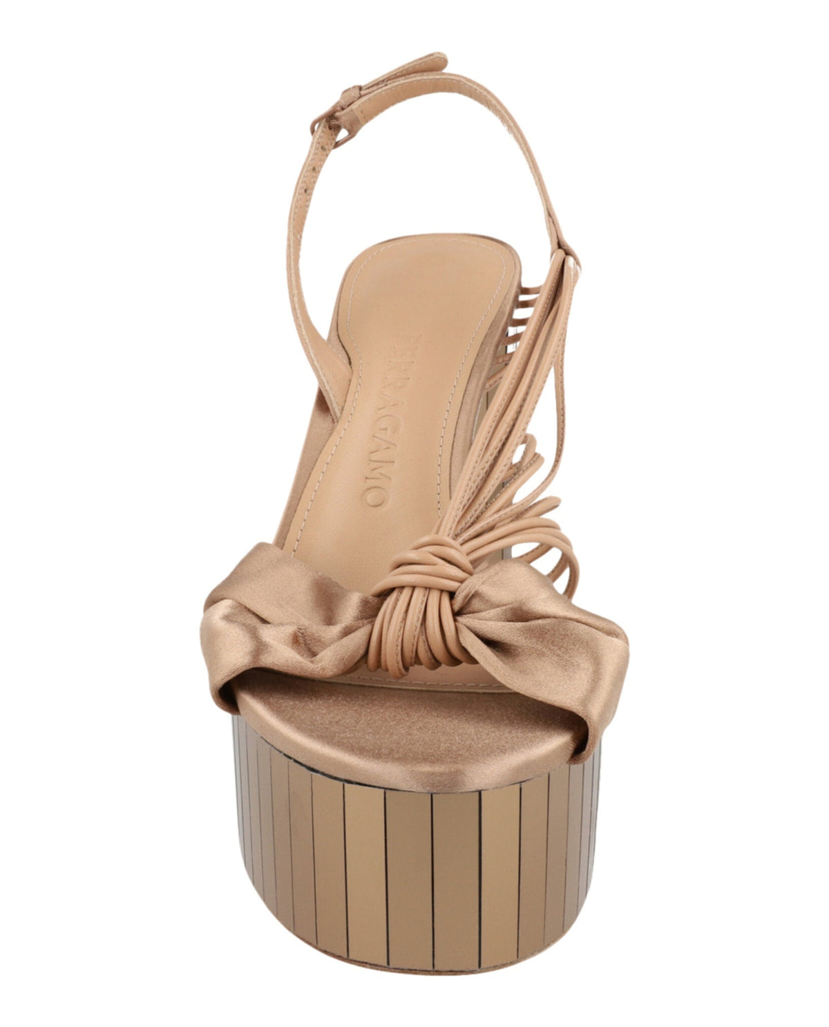 Ferragamo Sabrina Mirrored Platform Heels