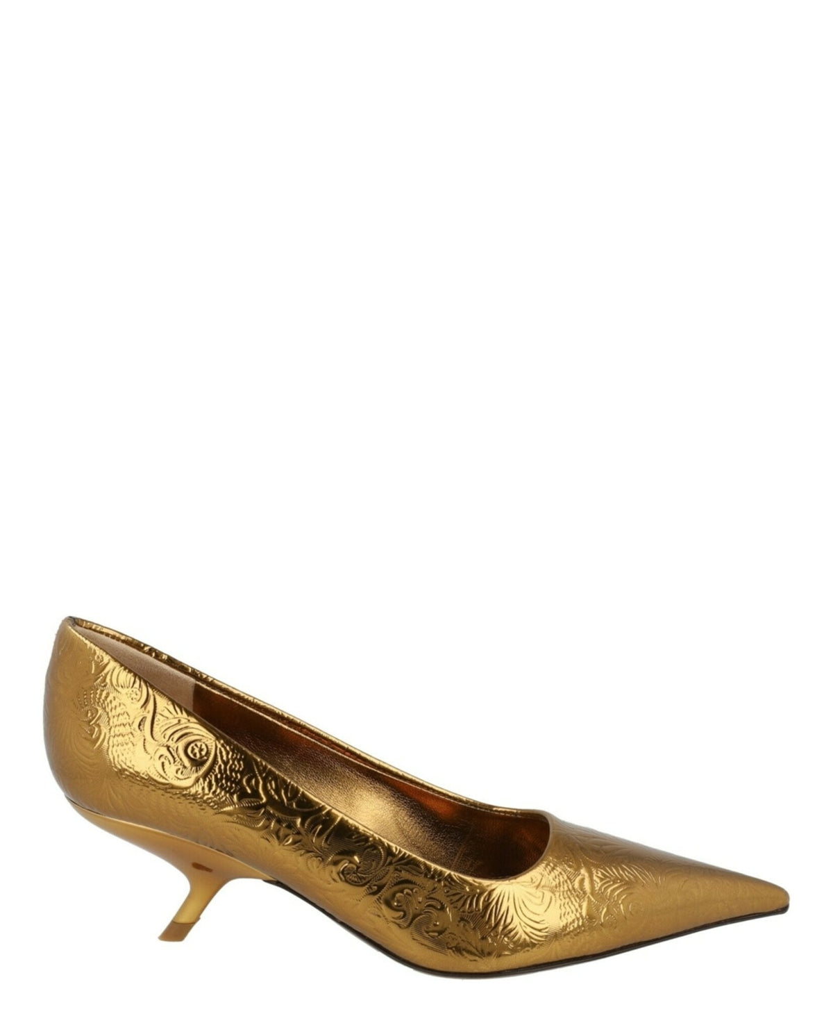 Ferragamo Eva Embossed Floral Pumps - Wide Width