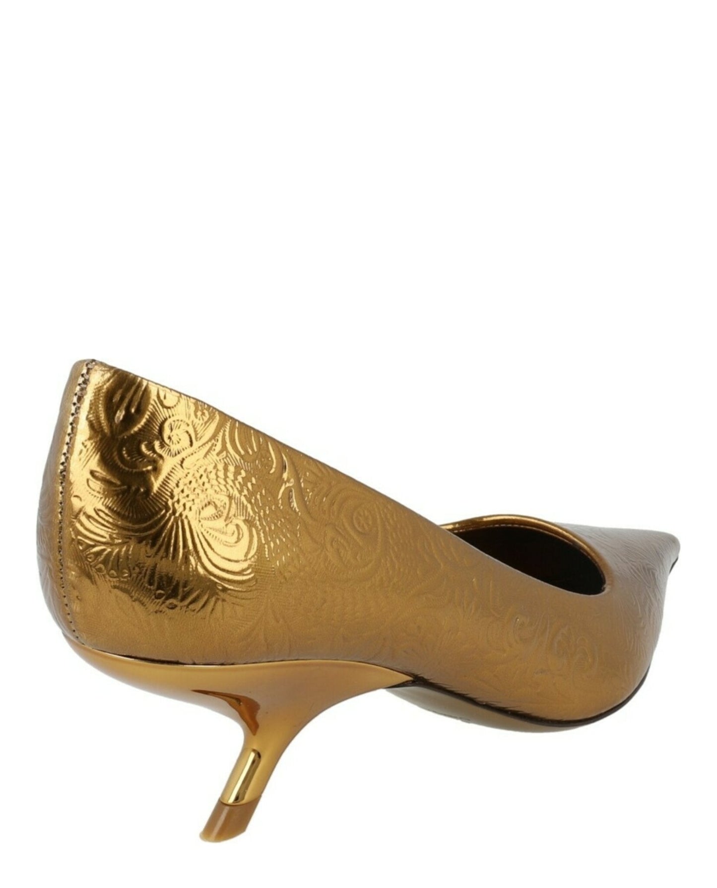 Ferragamo Eva Embossed Floral Pumps - Wide Width