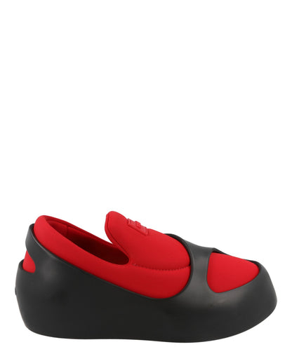Ferragamo Lunar Paneled Slip-on Sneakers